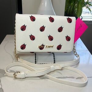 Betsey Johnson Lady Bug XOSYB-LB Crossbody Bag - Brand Embroidered Ladybugs NWT